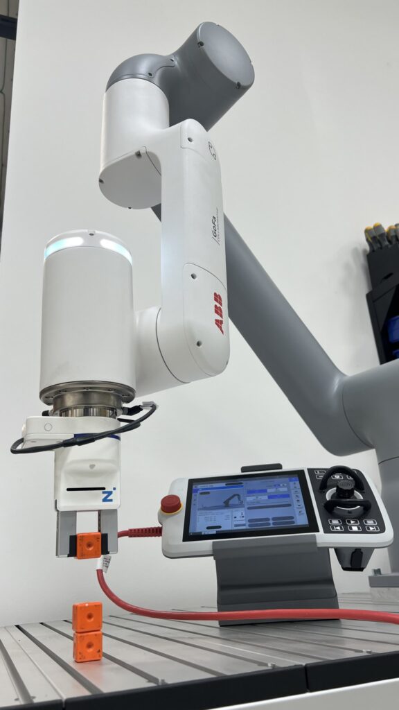 ABB collaborative robotic arm in a laboratory cell